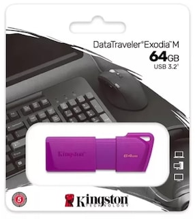 Foto 1 | Memoria Usb 128gb Kingston Datatraveler Exodia Morado 3.2 Color Violeta