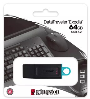 Foto 1 | Memoria USB Kingston DTX-64 Negra 64 GB 3.2 Gen 1