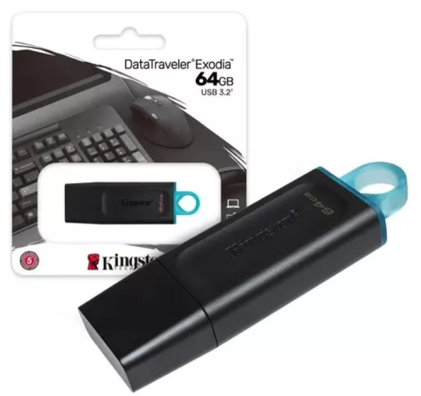 Foto 4 pulgar | Memoria USB Kingston DTX-64 Negra 64 GB 3.2 Gen 1