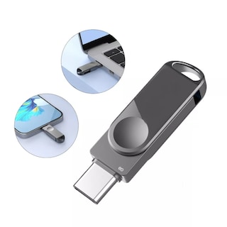 Foto 2 | Memoria Usb Tipo C Dual 128gb Eo Safe Imports Esi-15352-1 Gris