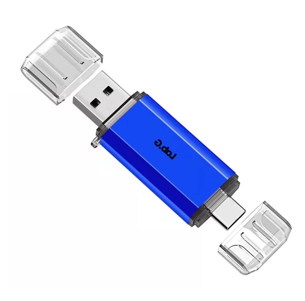 Foto 4 pulgar | Memoria Usb Tipo C 64 Gb 2 en 1 para Celular/Pc Classic Type-tc Azul