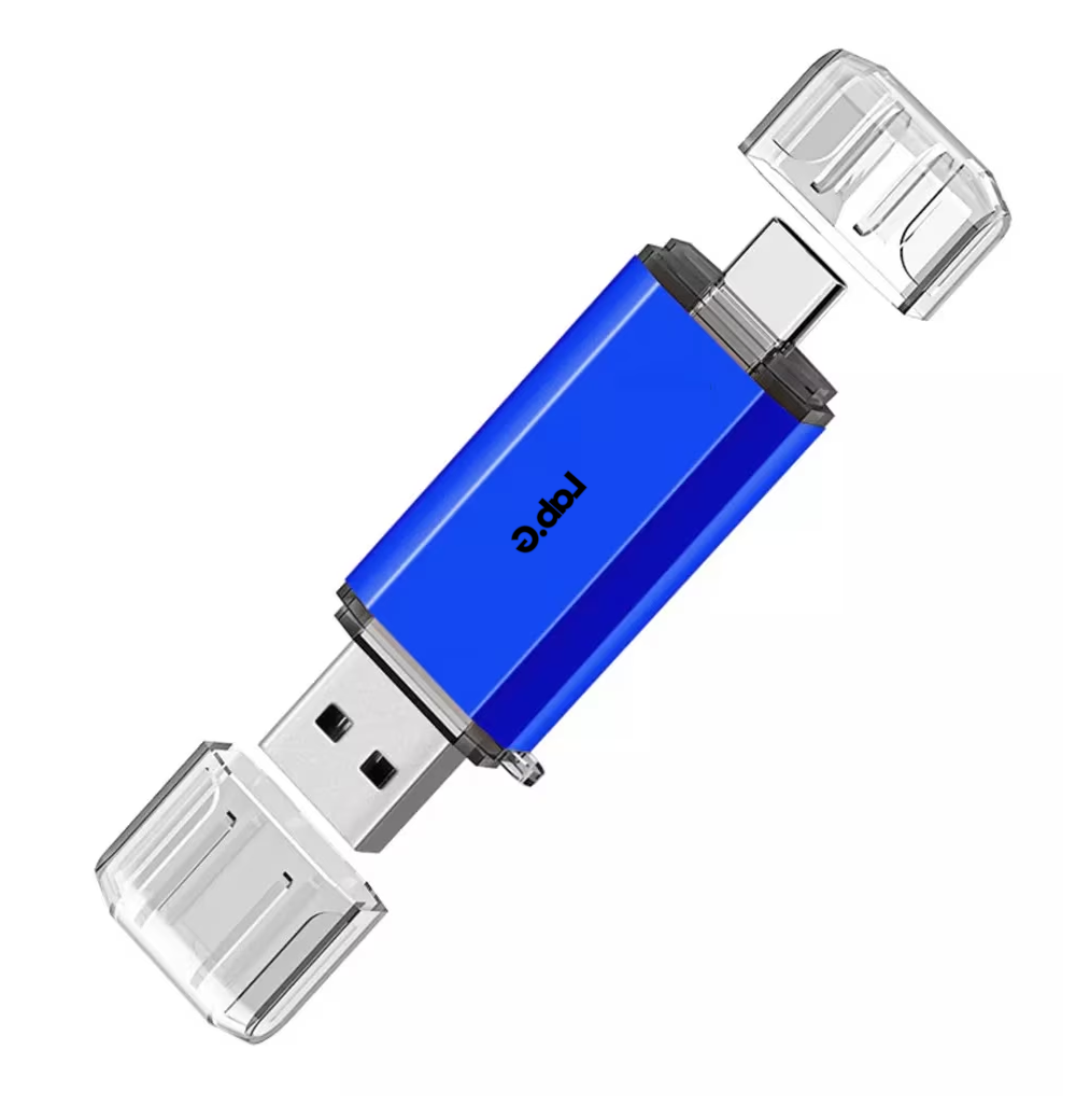 Foto 5 pulgar | Memoria Usb Tipo C 64 Gb 2 en 1 para Celular/Pc Classic Type-tc Azul