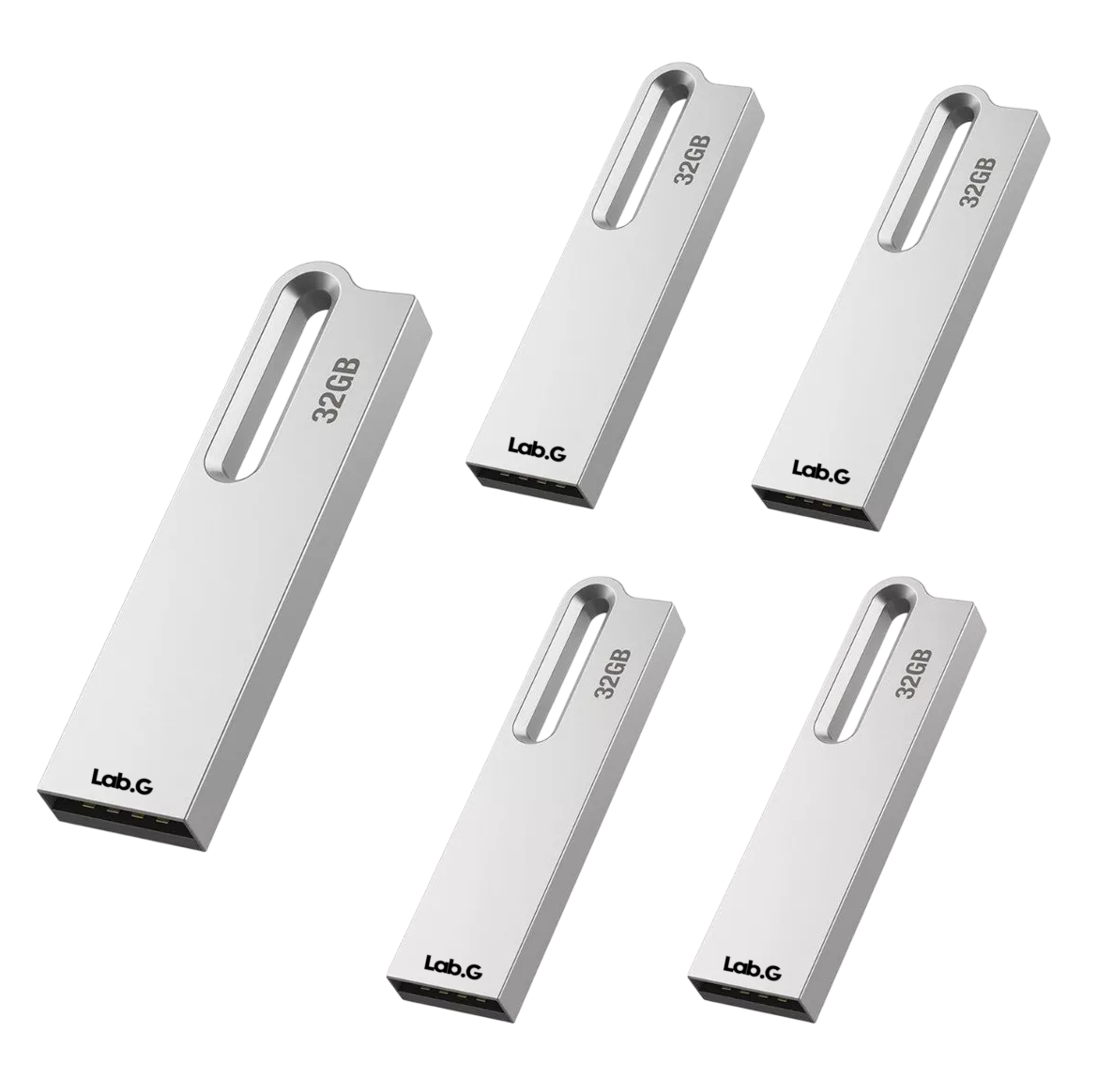 Foto 1 | Memorias Usb 2.0 Lab.g De 32gb, 5 Piezas Plata
