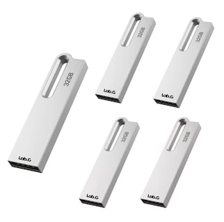 Foto 1 | Memorias Usb 2.0 Lab.g De 32gb, 5 Piezas Plata