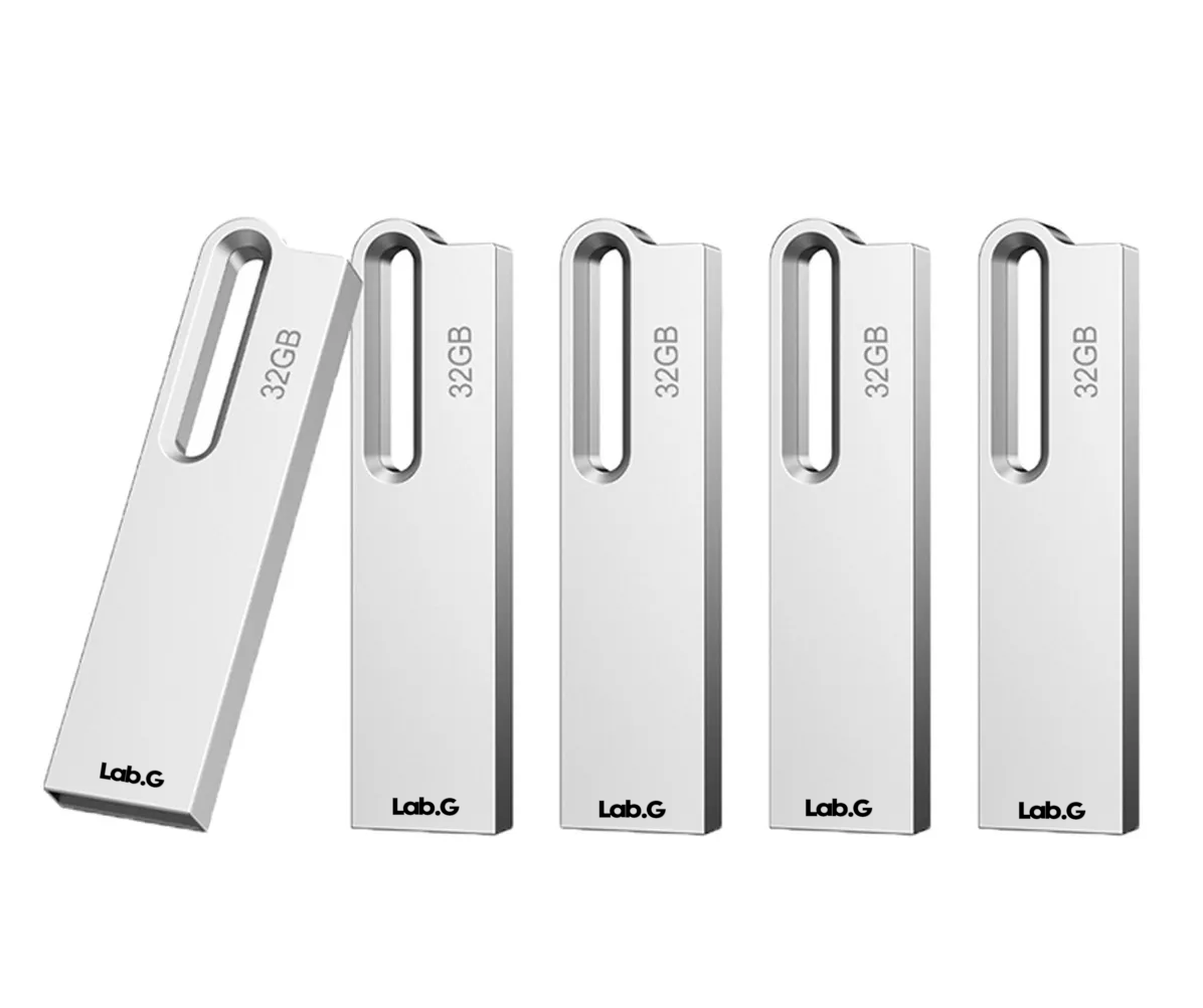 Foto 3 | Memorias Usb 2.0 Lab.g De 32gb, 5 Piezas Plata