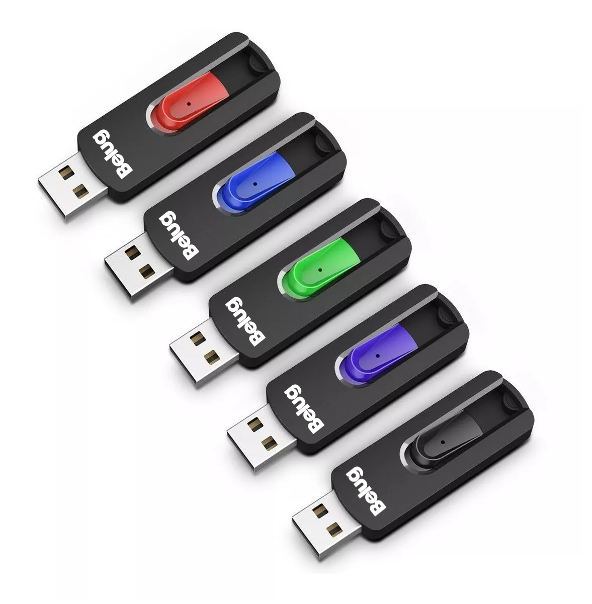 Foto 3 pulgar | 5 Piezas Memoria Usb 2.0 Topesel De 64 Gb, Negro Belug