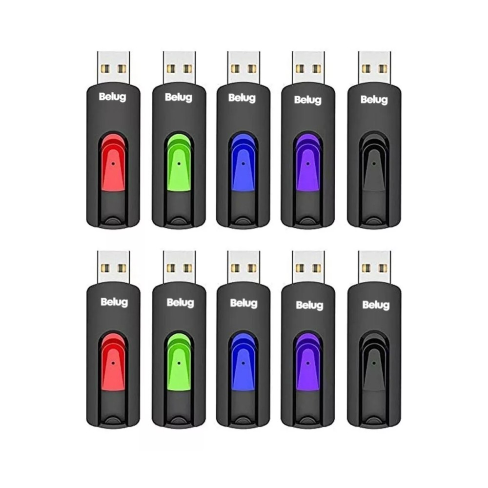 Foto 2 pulgar | Memoria Usb 2.0 De 8 Gb, Plateado, 10 Piezas Belug