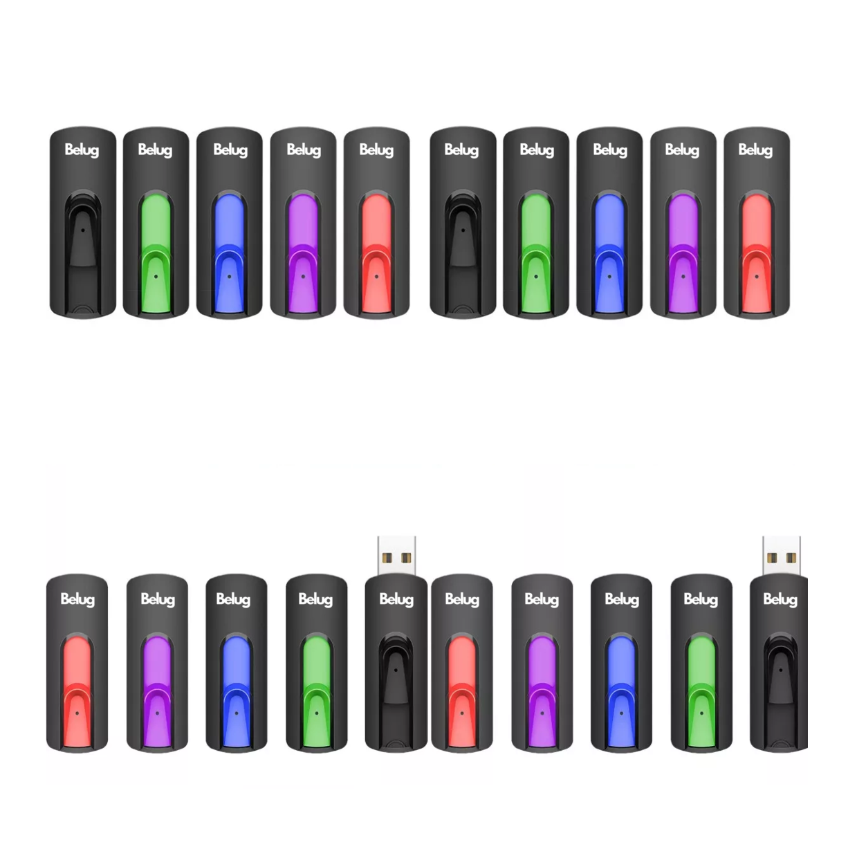 Kit 20 Memoria Usb 2.0 Flash Belug Negro