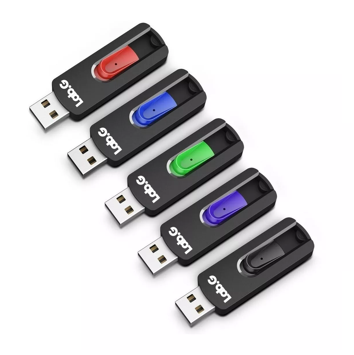 Foto 3 pulgar | Memorias Usb 32gb 2.0 Lab.g Paquete De 5 Negro