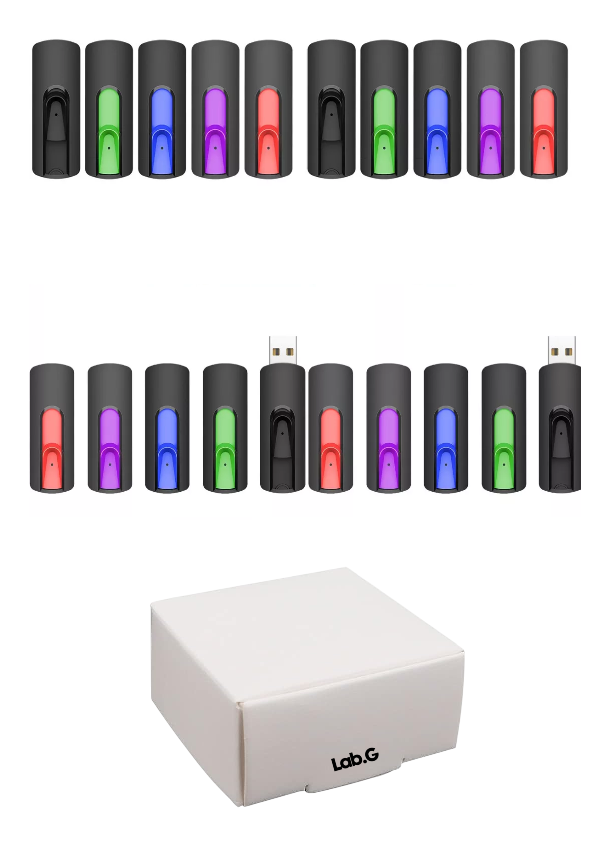 Kit 20 Memorias USB 2.0 Flash Negro