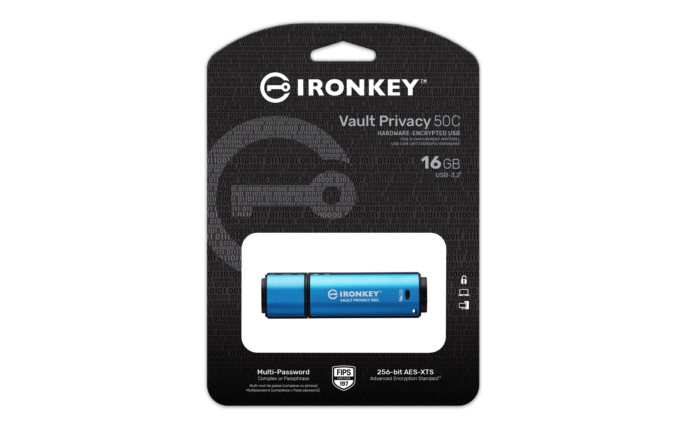 Foto 4 | USB Kingston Ironkey Vault Privacy 16 GB - Venta Internacional