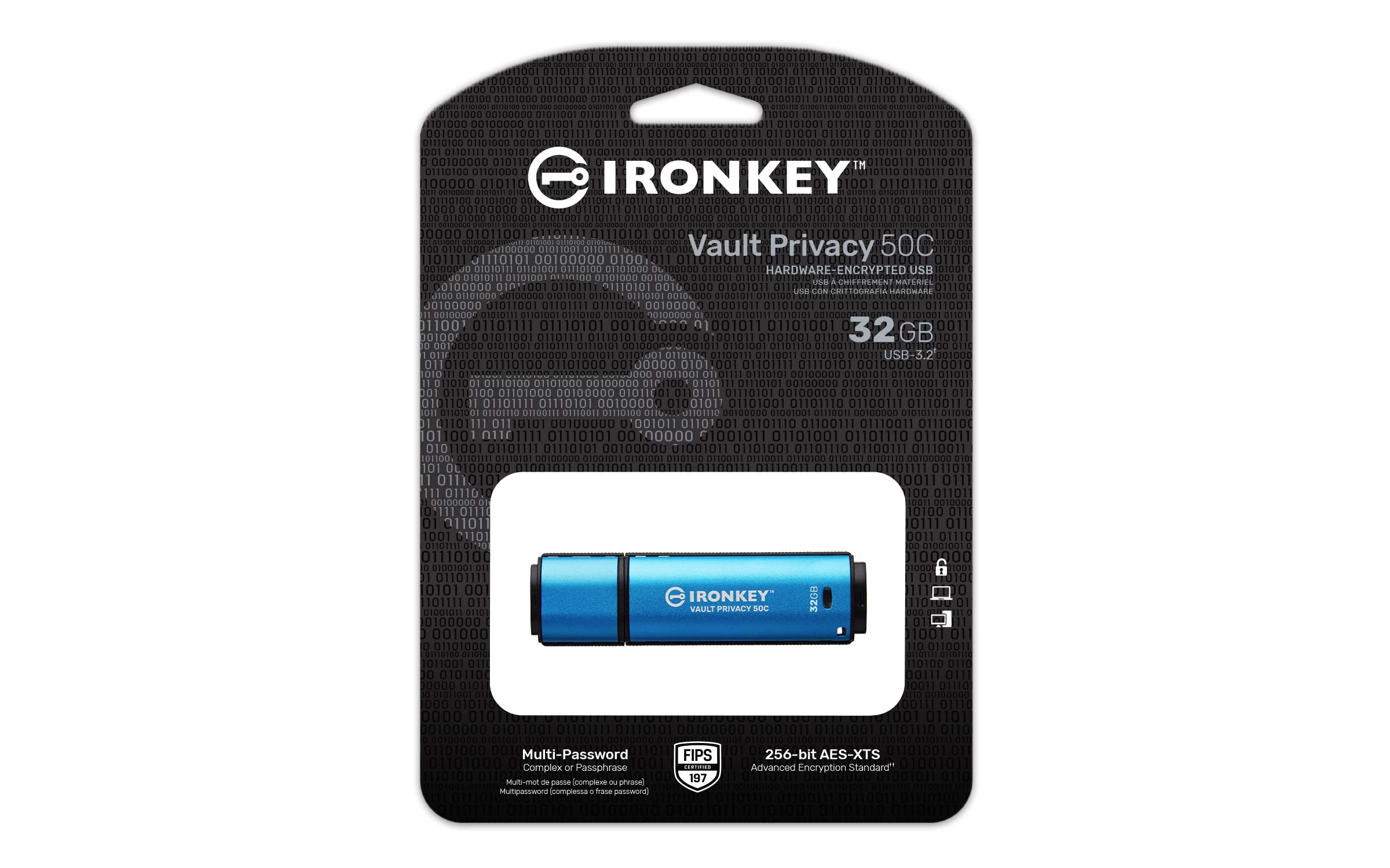 Foto 4 | Memoria Flash Kingston Ironkey Vault Privacy 50 32GB USB - Venta Internacional