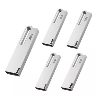 Foto 2 | Memorias Usb 2.0 De 32gb Plateadas, Belug 5 Piezas Plata