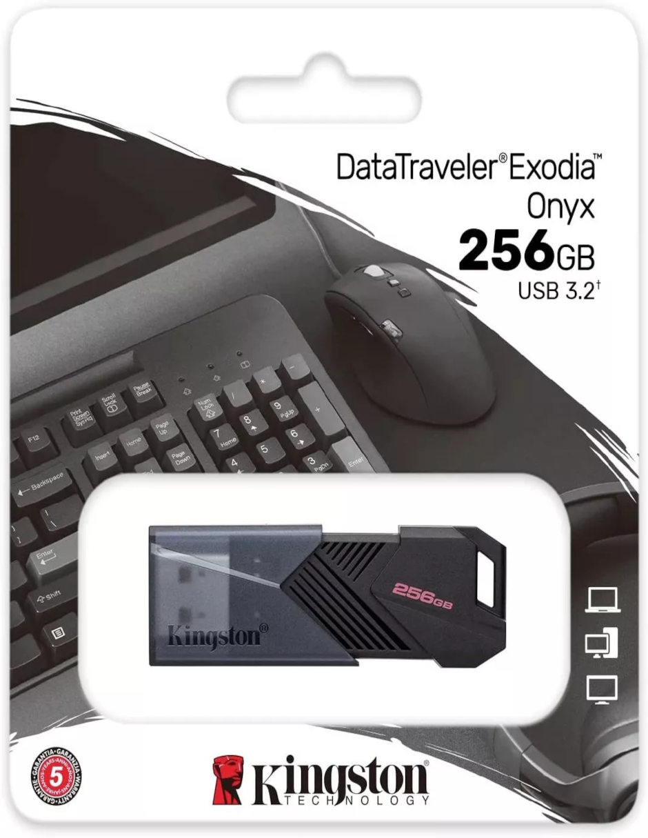 Foto 6 pulgar | Memoria Usb-a Kingsto 256g  Color Negro Liso + Termo Güish Gratis