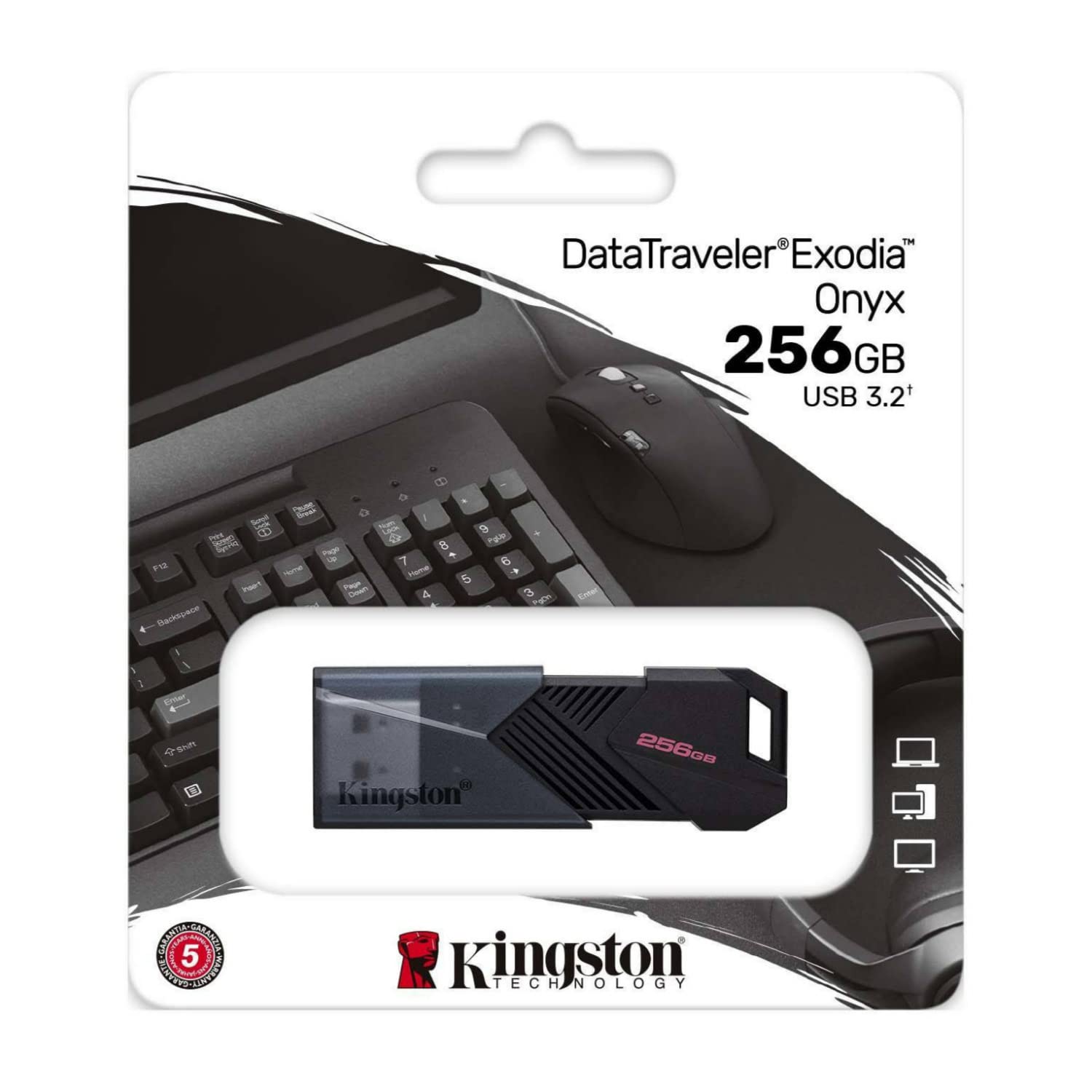 Foto 5 pulgar | Unidad Flash Kingston Datatraveler Exodia Onyx 256 Gb Usb 3.2 - Venta Internacional.