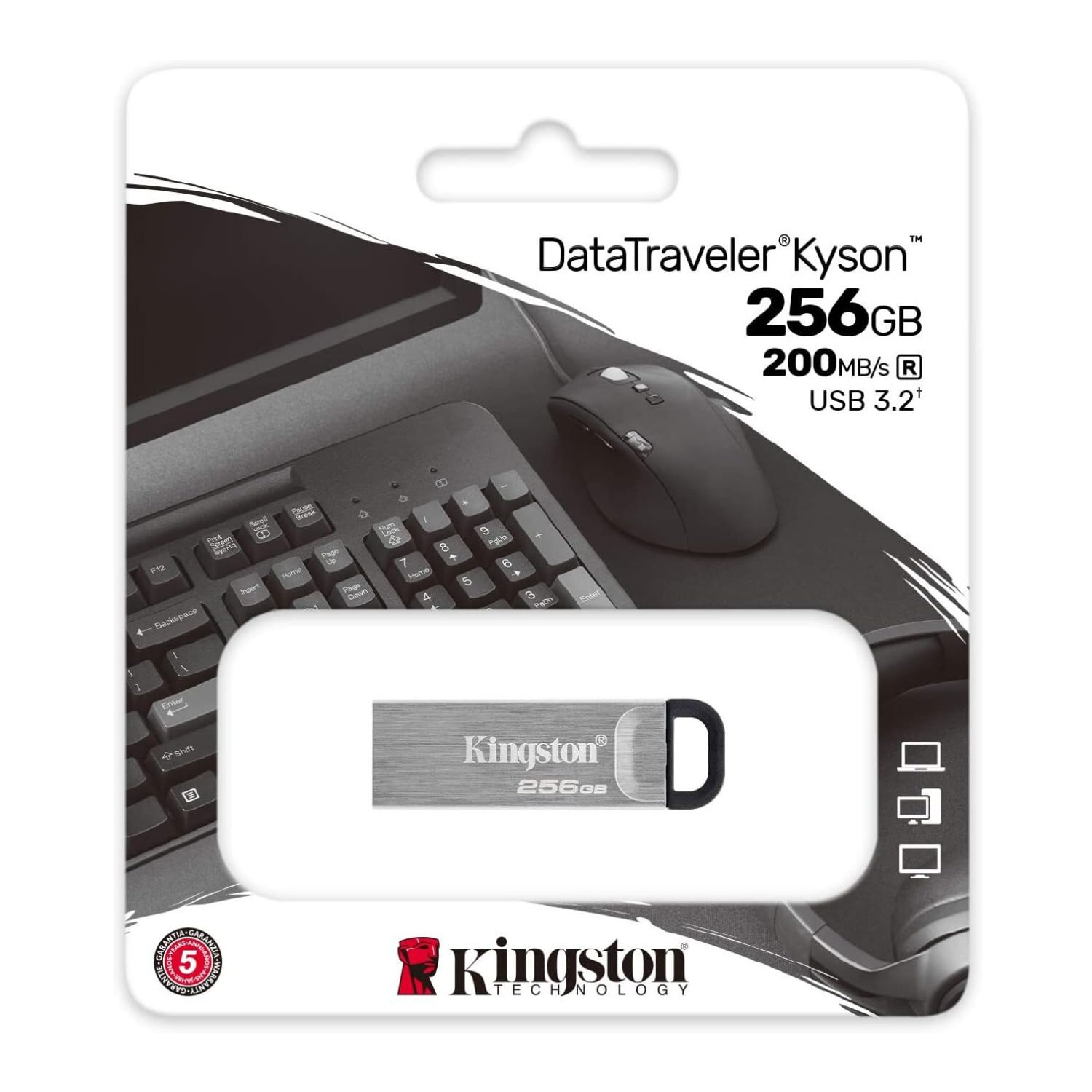Foto 5 pulgar | Unidad Flash Kingston Datatraveler Kyson 256 Gb Usb 3.2 - Venta Internacional.