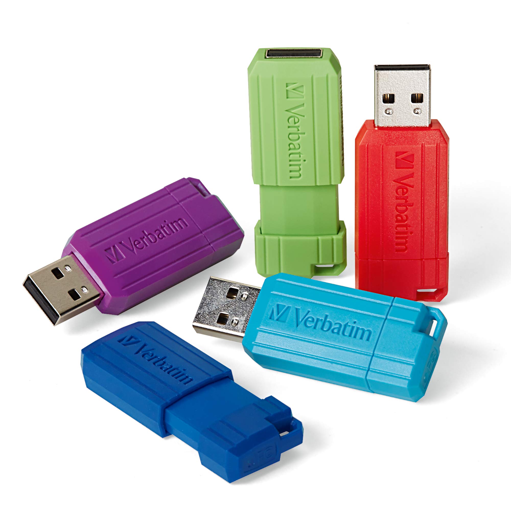 Foto 1 | Unidad Flash Usb Verbatim Pinstripe De 8 Gb Usb 2.0, Paquete De 5 - Venta Internacional.