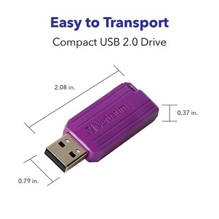 Foto 6 | Unidad Flash Usb Verbatim Pinstripe De 8 Gb Usb 2.0, Paquete De 5 - Venta Internacional.