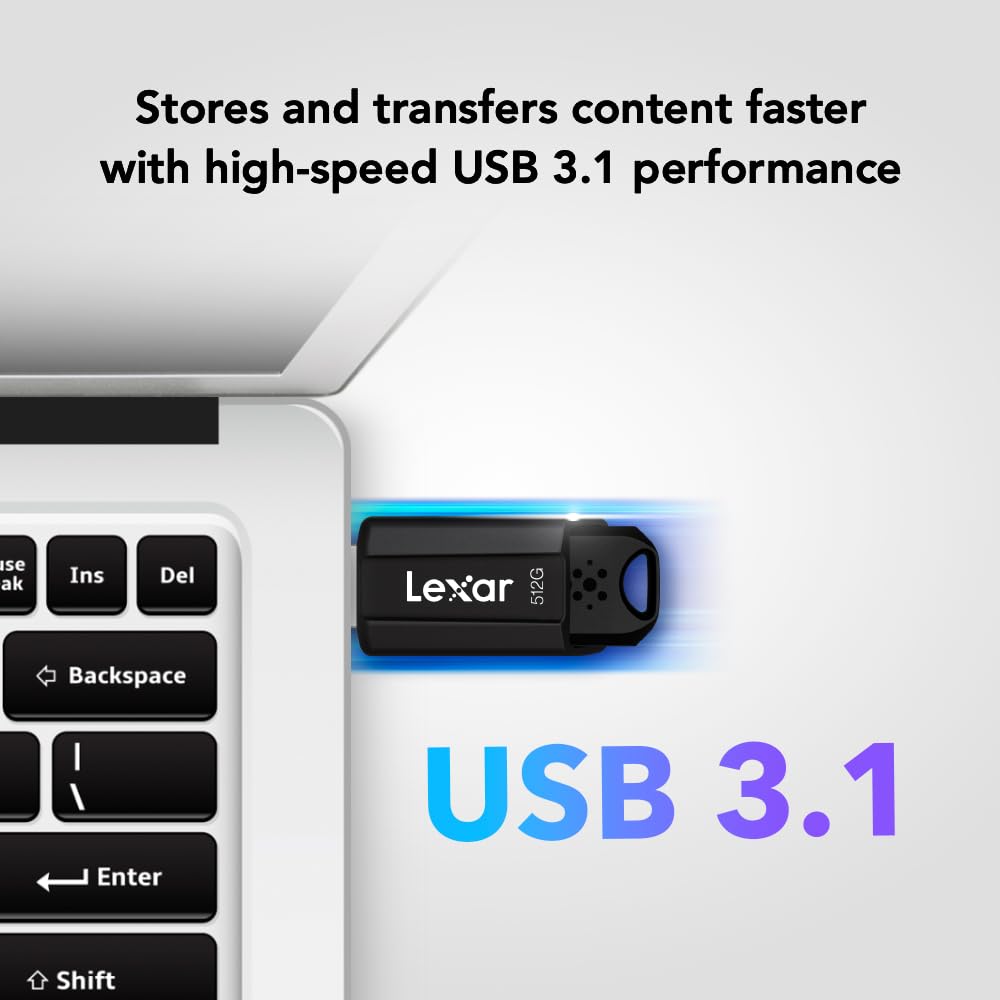 Foto 4 pulgar | Unidad Flash Lexar Jumpdrive S80 256gb Usb 3.2 Gen 1 Negra - Venta Internacional.