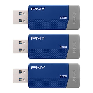 Foto 2 | Unidad Flash Usb Pny Odm Elite Edge 32 Gb Usb 3.0, Paquete De 3 Unidades, Azul - Venta Internacional.