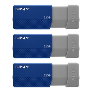 Foto 4 | Unidad Flash Usb Pny Odm Elite Edge 32 Gb Usb 3.0, Paquete De 3 Unidades, Azul - Venta Internacional.