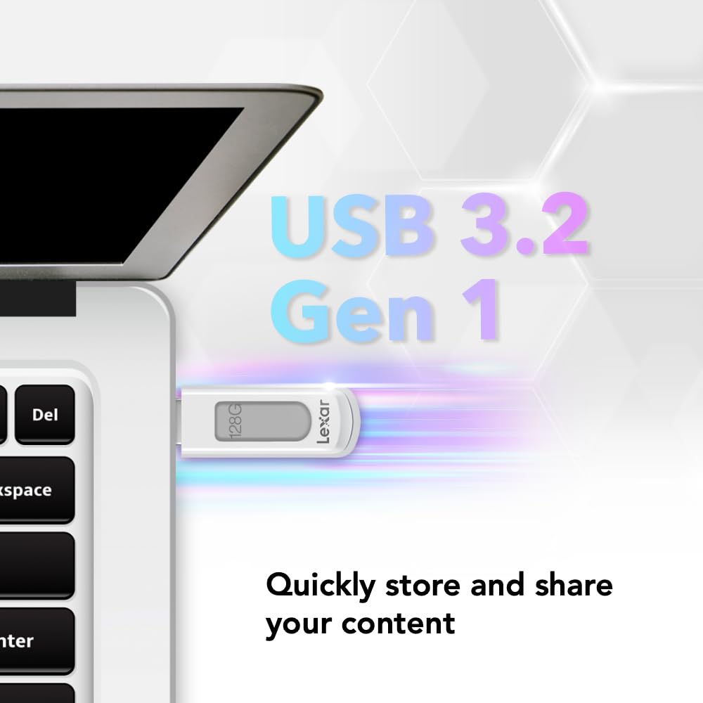 Foto 3 pulgar | Unidad Flash Lexar Jumpdrive V100 128 Gb Usb 3.2 Gen 1 Gris - Venta Internacional.