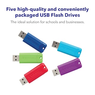 Foto 3 | Unidad Flash Verbatim Pinstripe De 64 Gb Usb 3.2 Gen 1 Paquete De 5 - Venta Internacional.