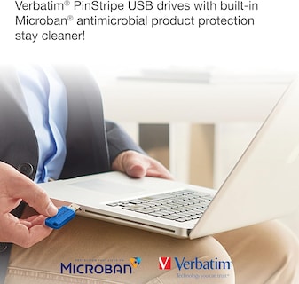 Foto 3 | Unidad Flash Usb Verbatim Pinstripe 16 Gb Usb 2.0 Paquete De 5 - Venta Internacional.