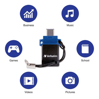 Foto 2 | Unidad Flash Verbatim Store 'n' Go Dual Otg De 16 Gb Usb 3.2 Gen 1 - Venta Internacional.