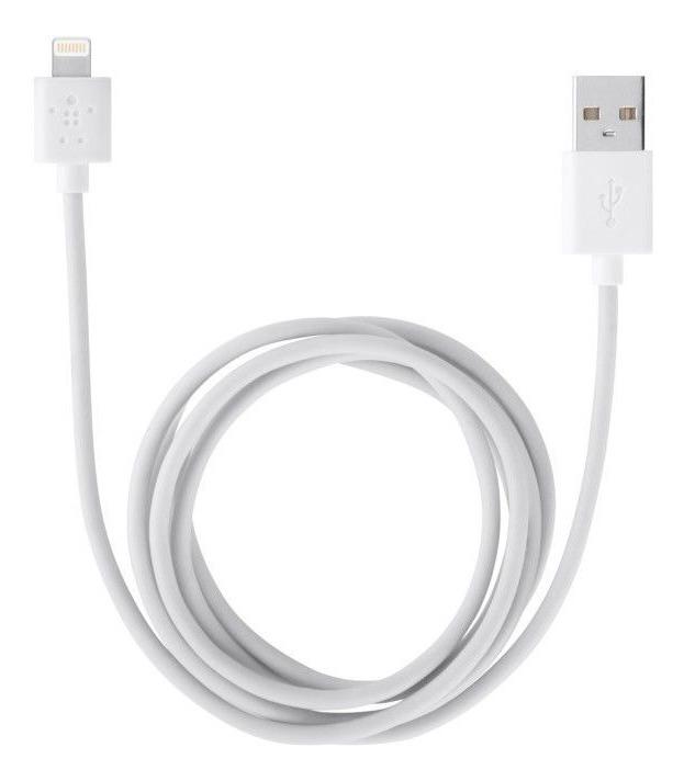 Foto 2 pulgar | Cable para iPhone y iPad Lightning 2 M Belkin color Blanco