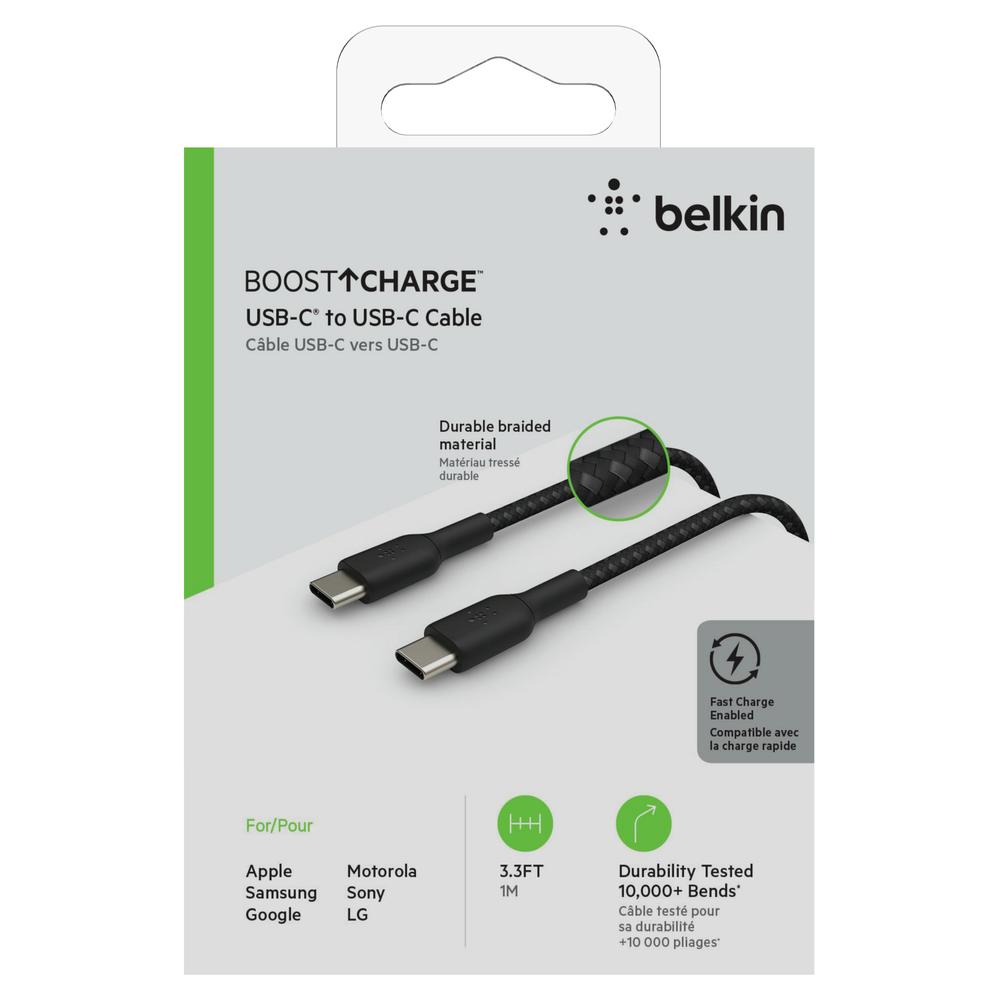 Foto 6 pulgar | Cable Trenzado Belkin 1M Usb C A C Negro