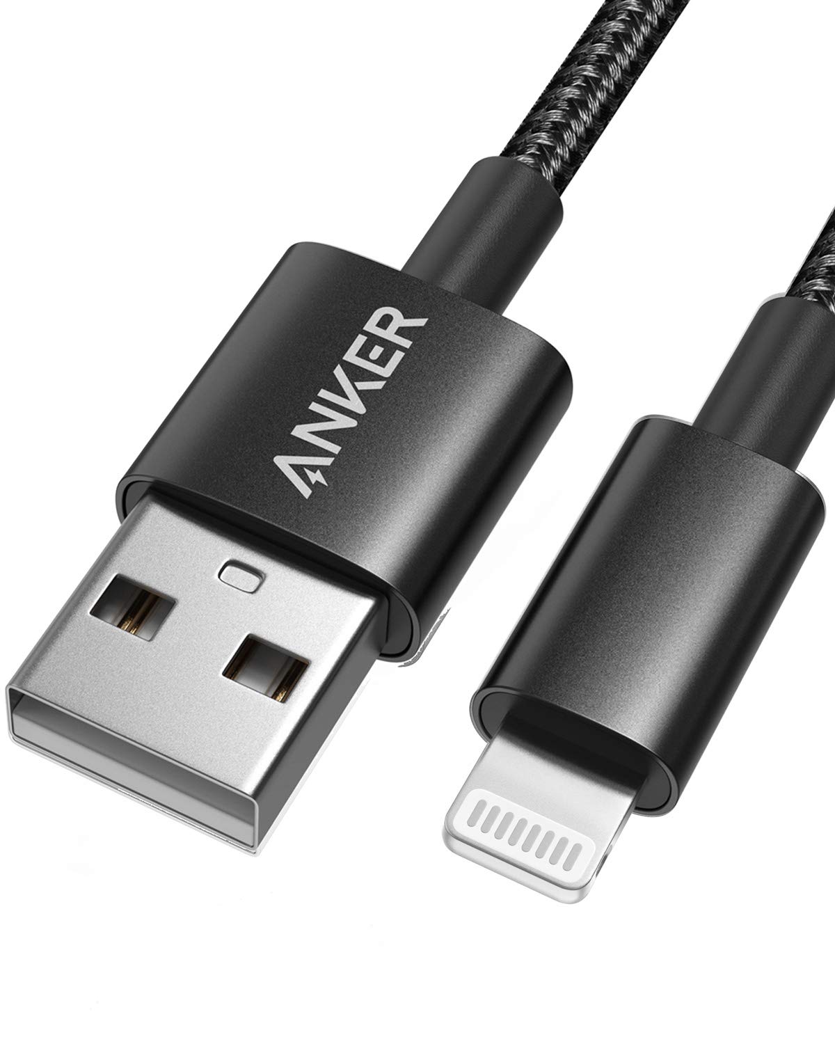 Foto 2 pulgar | Cable Lightning Anker Premium De Nailon De Doble Trenzado, 1 M, Negro - Venta Internacional.