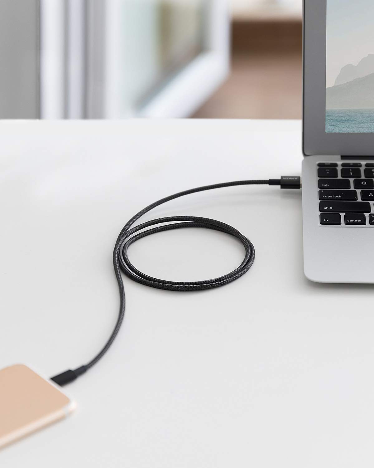 Foto 8 pulgar | Cable Lightning Anker Premium De Nailon De Doble Trenzado, 1 M, Negro - Venta Internacional.