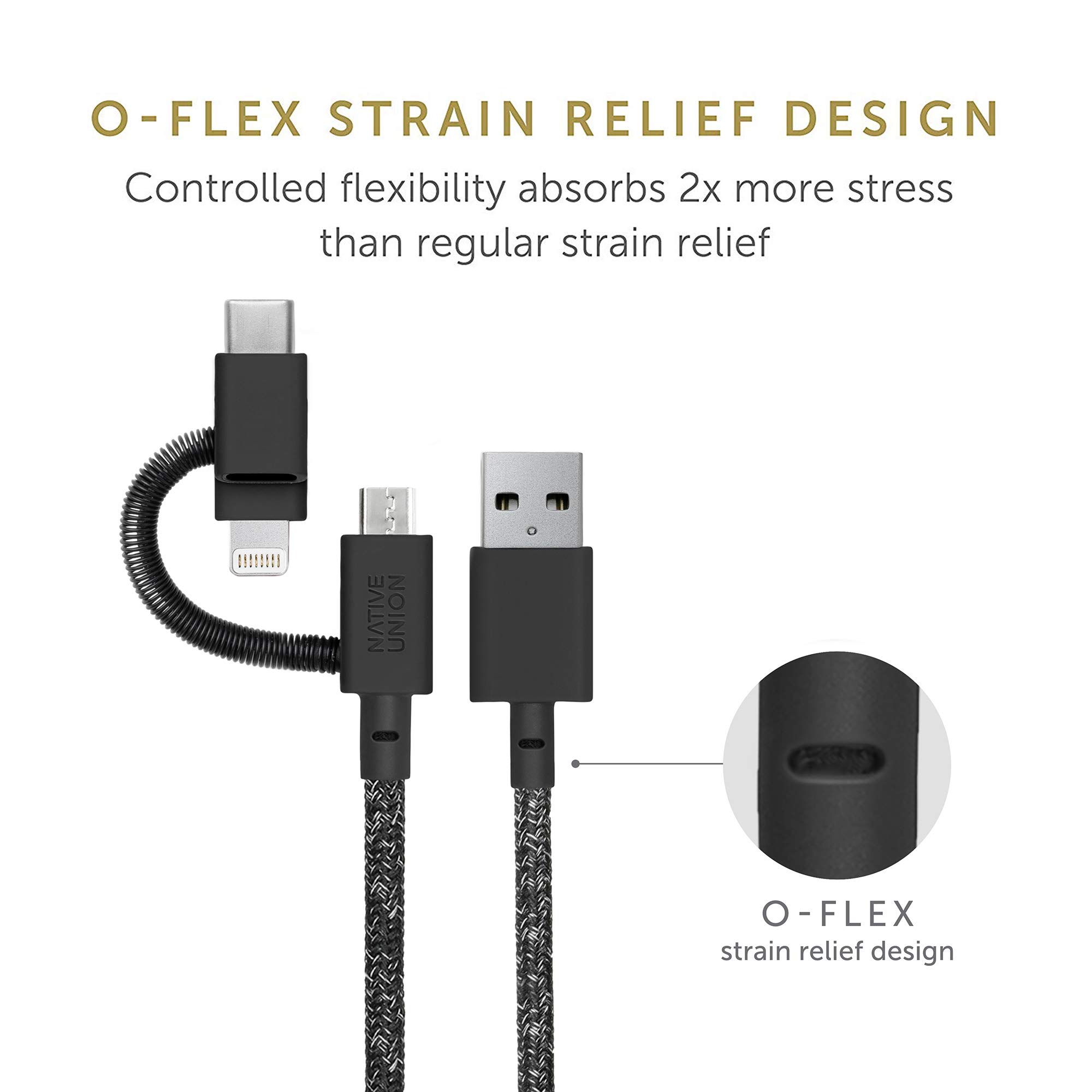 Foto 5 | Cable De Carga Native Union Belt Cable Universal De 2 M Negro - Venta Internacional.