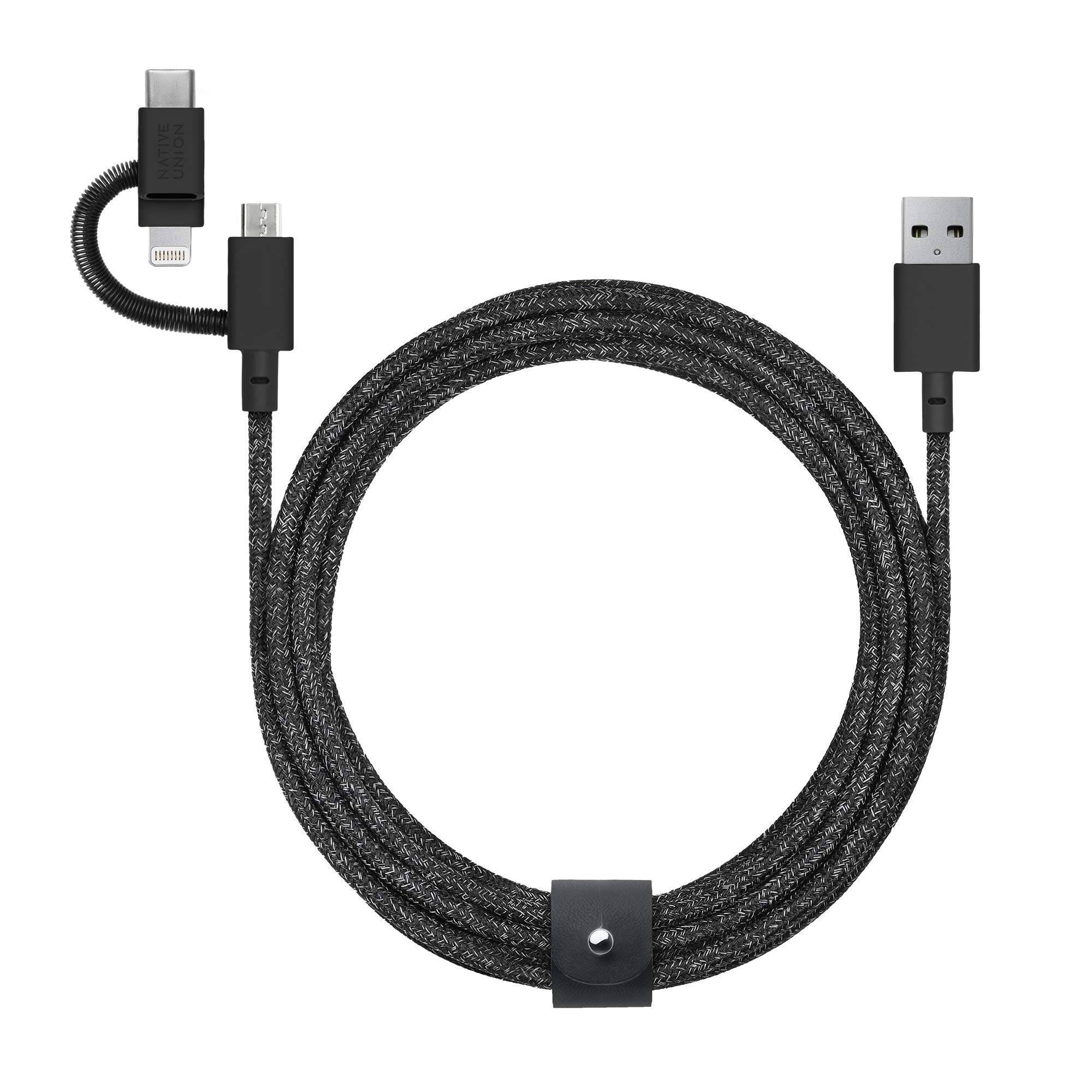 Foto 8 pulgar | Cable De Carga Native Union Belt Cable Universal De 2 M Negro - Venta Internacional.
