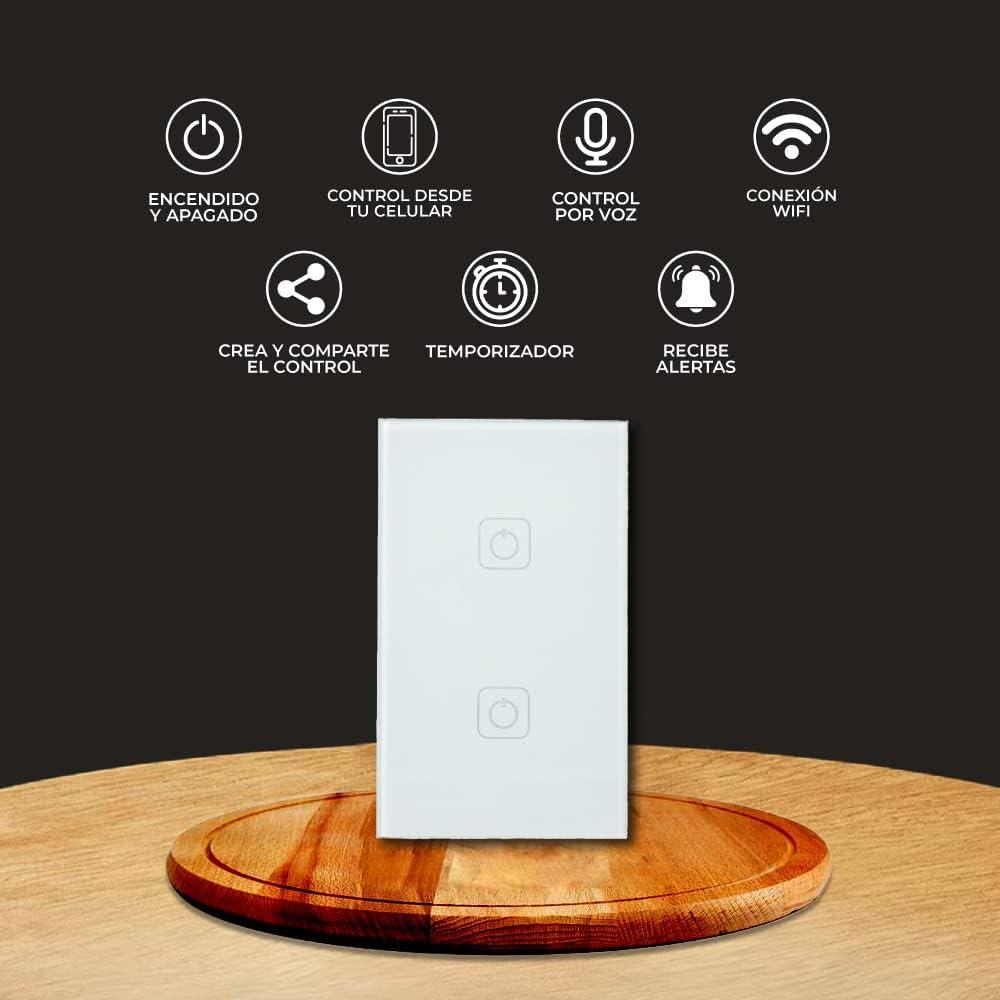Foto 3 pulgar | Apagador Inteligente Tecnolite Connect 2 Botones Táctiles