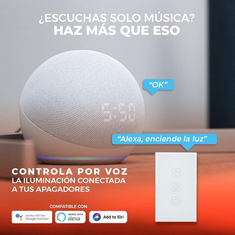 Foto 5 pulgar | Apagador Inteligente Tecnolite Connect 3 Botones Táctiles Blanco