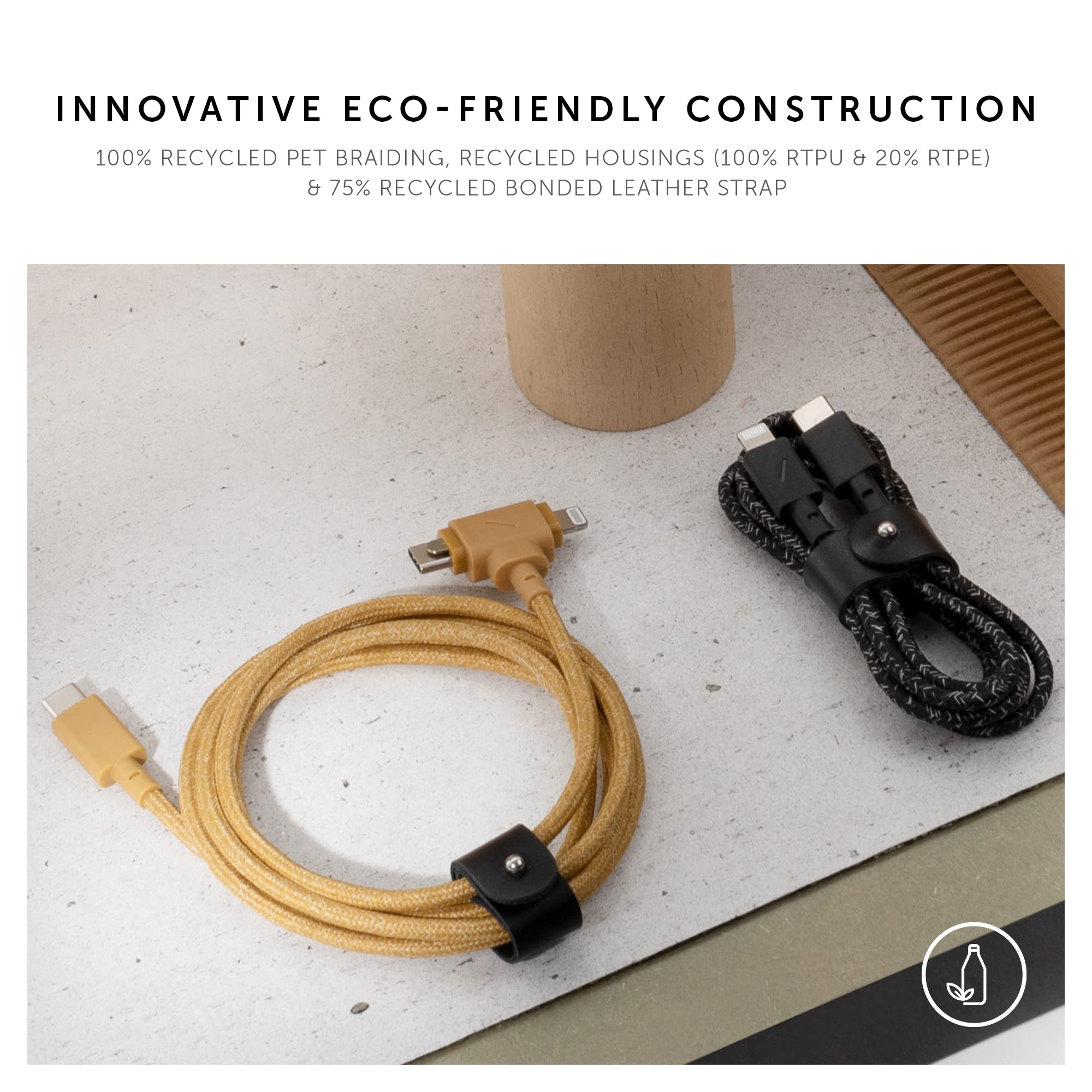 Foto 5 | Cable De Carga Native Union Belt Cable Duo 1 5 M Kraft - Venta Internacional.