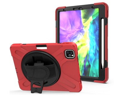 Foto 3 | Funda Teknet para iPad Pro 11 Air 4 10.9 Case con Correa de Uso Rudo color Rojo