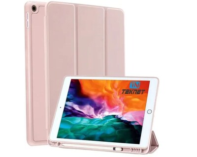 Foto 3 | Funda Teknet Case 7.9 color Rosa para iPad Mini 5 Mini 4 con Porta Pencil de Silicón