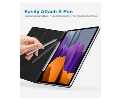 Foto 2 | Funda Teknet color Negro para Samsung Galaxy Tab S7+ T970 Magnética Delgada Sin Bordes
