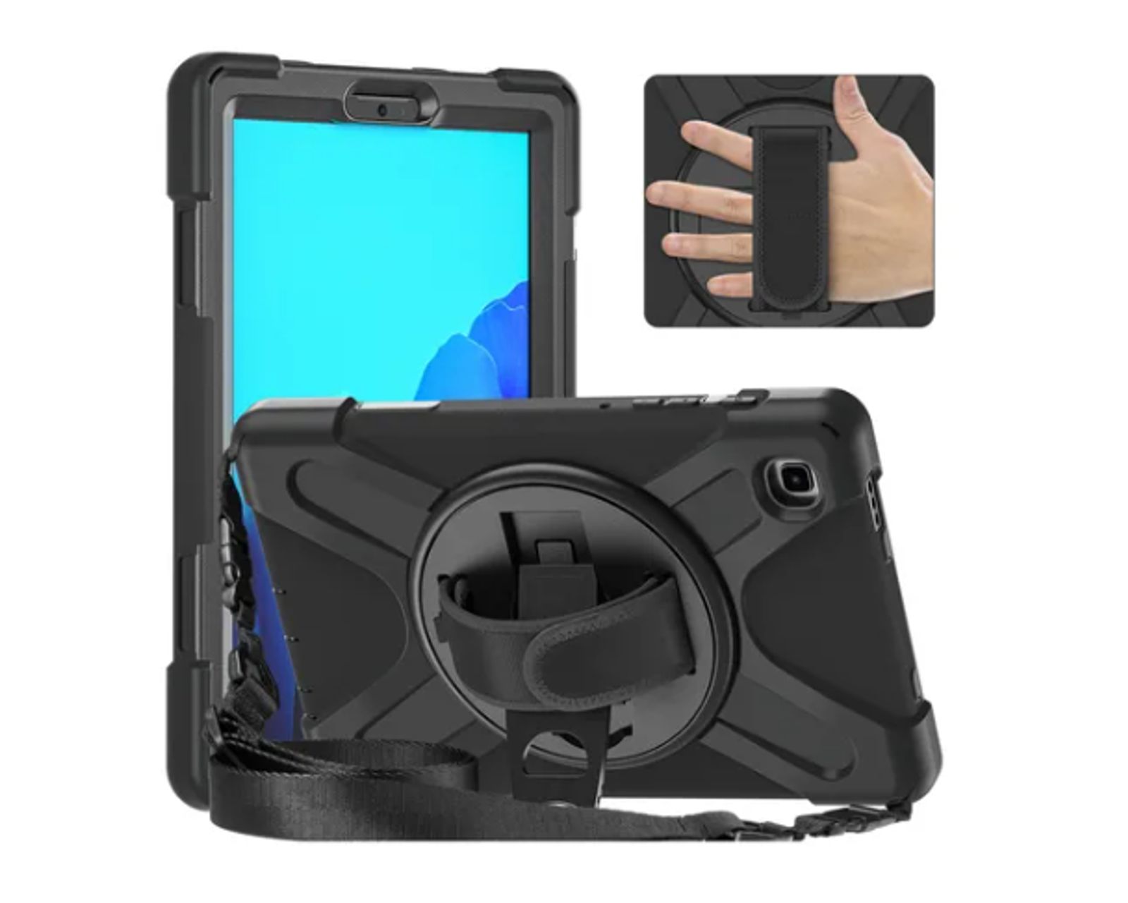 Foto 3 pulgar | Funda Uso Rudo Teknet color Negro para Samsung Galaxy Tab A7 Lite T220 8.7''