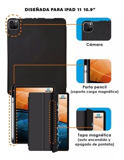 Foto 3 | Funda Teknet para Ipad Pro 11 Negro