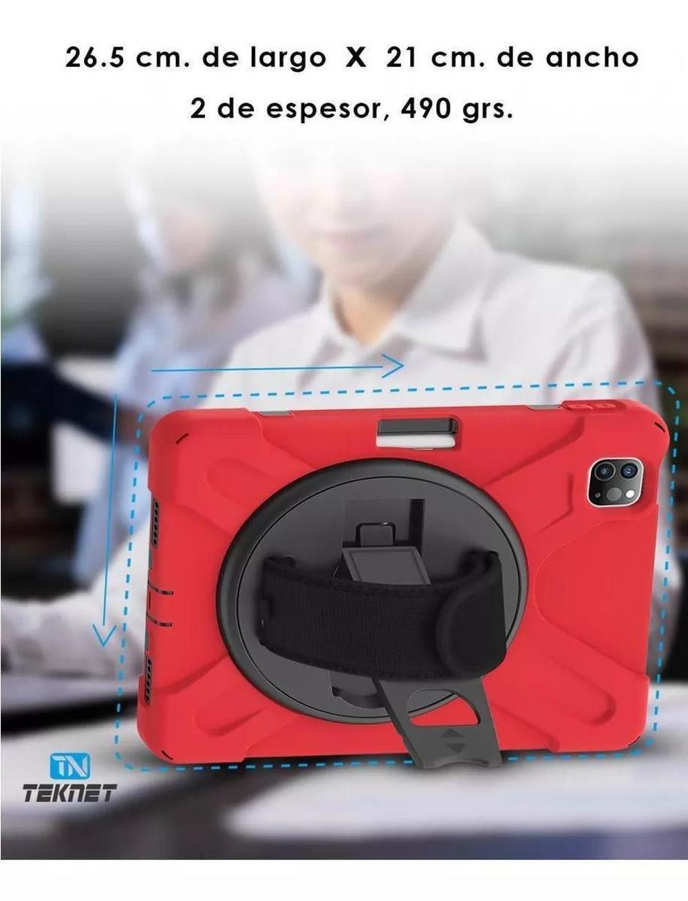 Foto 3 pulgar | Funda Teknet para Ipad Air 5 Rojo