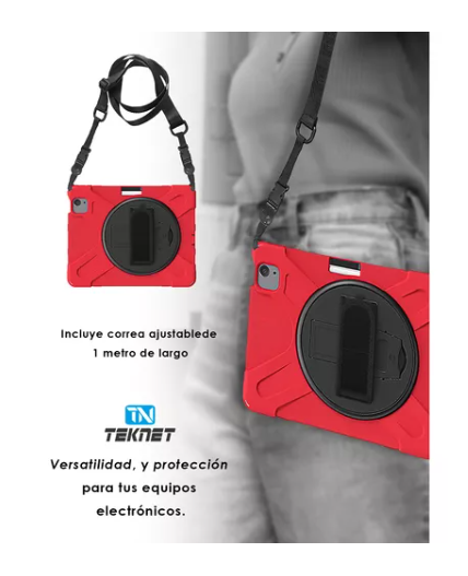 Foto 5 pulgar | Funda Teknet para Ipad Air 5 Rojo