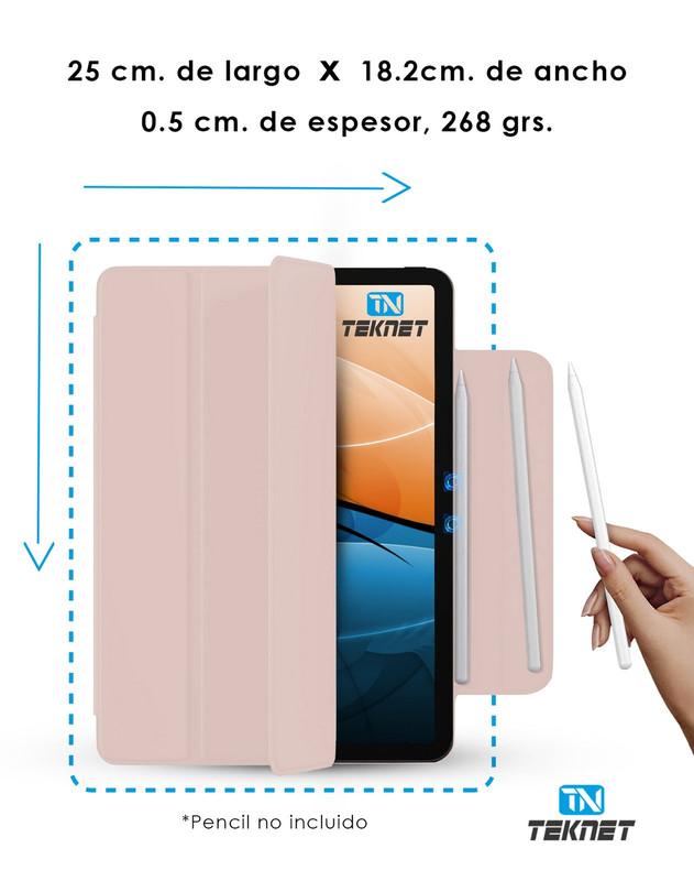 Foto 5 pulgar | Funda Slim Case Para Ipad Air 5 De 10.9 A2589, A2591 Rosa