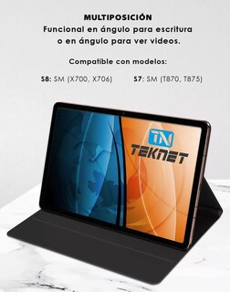 Foto 3 | Funda Teknet para Samsung Tab S8 color Negro