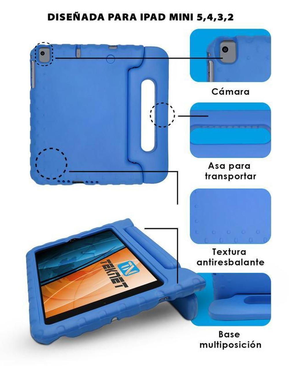 Foto 4 pulgar | Case Infantil Compatible Ipad Mini 4 5  Uso Rudo Azul