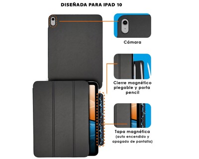 Foto 2 | Funda Teknet Folder Magnetica Para Ipad 10 Gen 10.9''