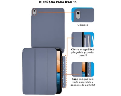 Foto 2 | Funda Teknet Folder Magnetica Para Ipad 10 Gen 10.9''